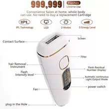 Depilação iPL para mulheres em casa usar permanente indolor em corpo inteiro depilação a laser facial 999.999 flashes