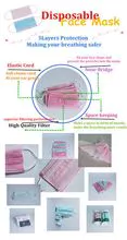 Azul rosa branco cor preta médica instrumento Non-Woven carvão ativado descartável rosto máscara de pó